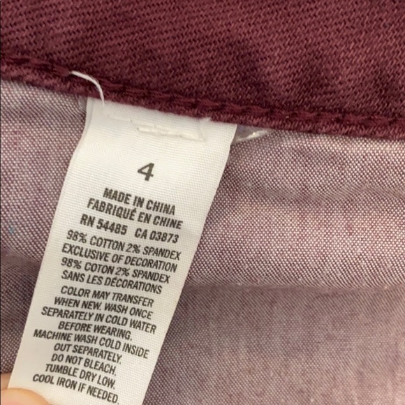 Maroon American Eagle Cut Off Shorts - Picture 4 of 4